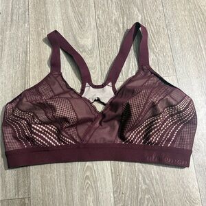 lululemon athletica Maroon Mesh Sports Bra